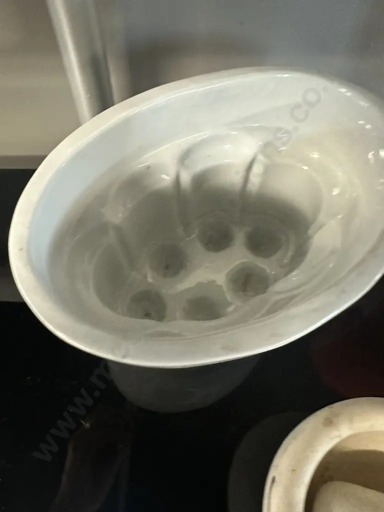 Vintage Items Including Jelly Mould, Mortal & Pestle & Red Coffee Pot Image 1++