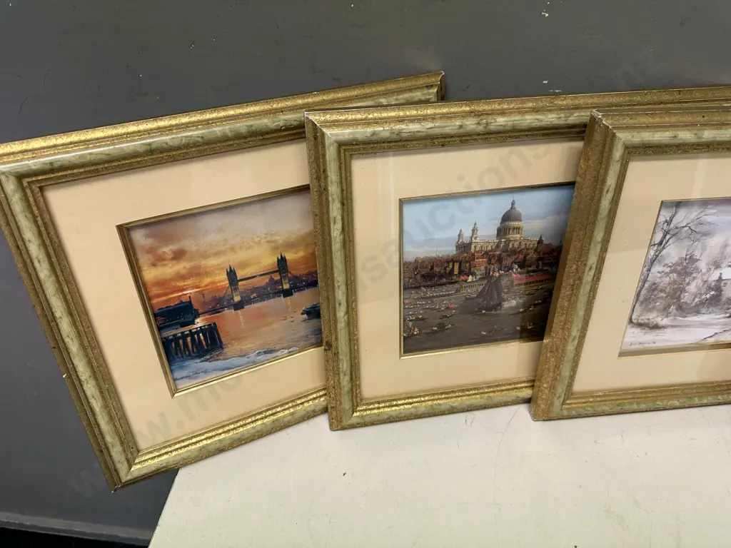Selection Of Vintage Gilt Framed Artwork x5 Image 1++