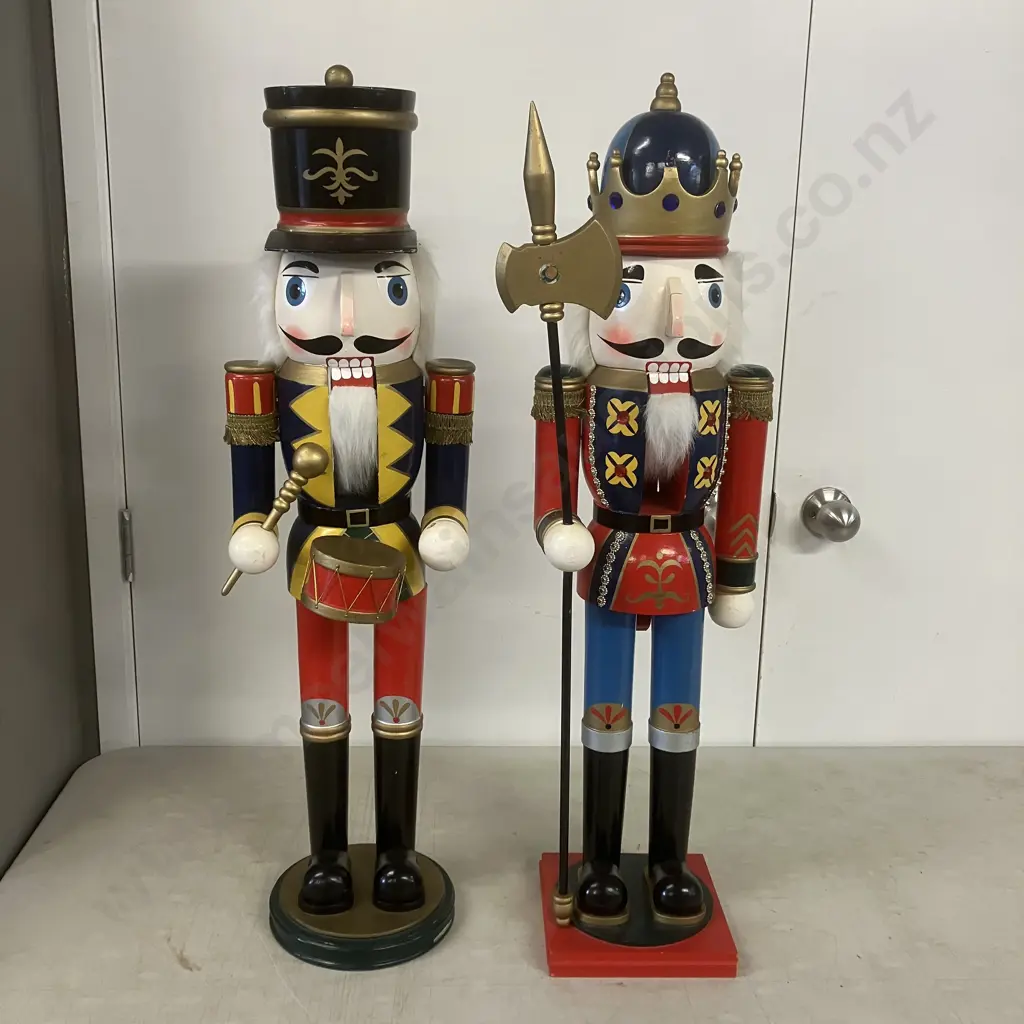 Pair of 80cm Christmas Nutcracker Figures (As Found) Image 1++