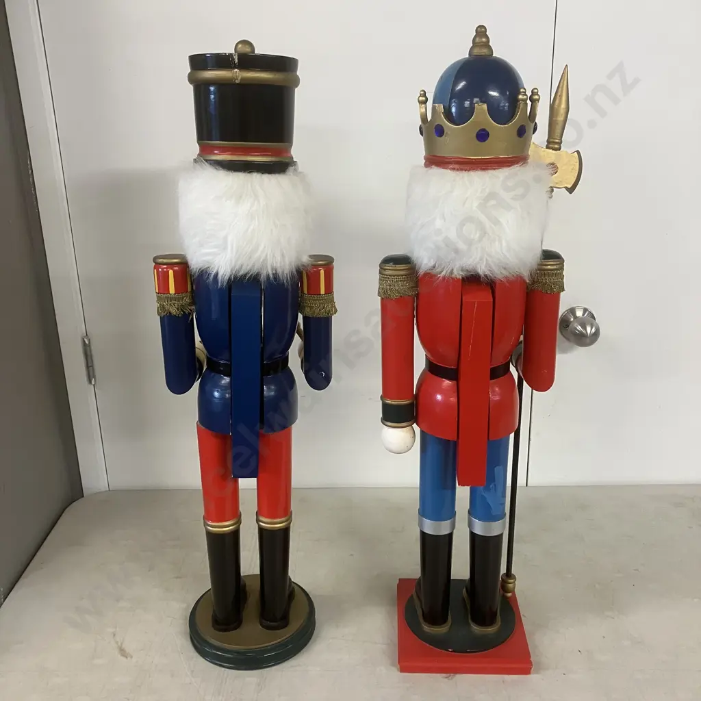 Pair of 80cm Christmas Nutcracker Figures (As Found) Image 1++
