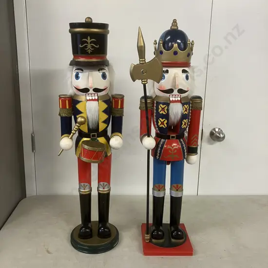 Pair of 80cm Christmas Nutcracker Figures (As Found)