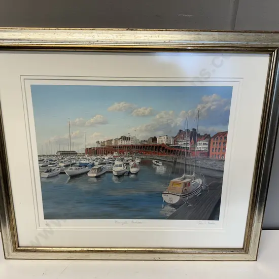 Framed Limited Edition Print 'Ramsgate Harbour' By John L Hawke 2/95 H52,W61cm. 