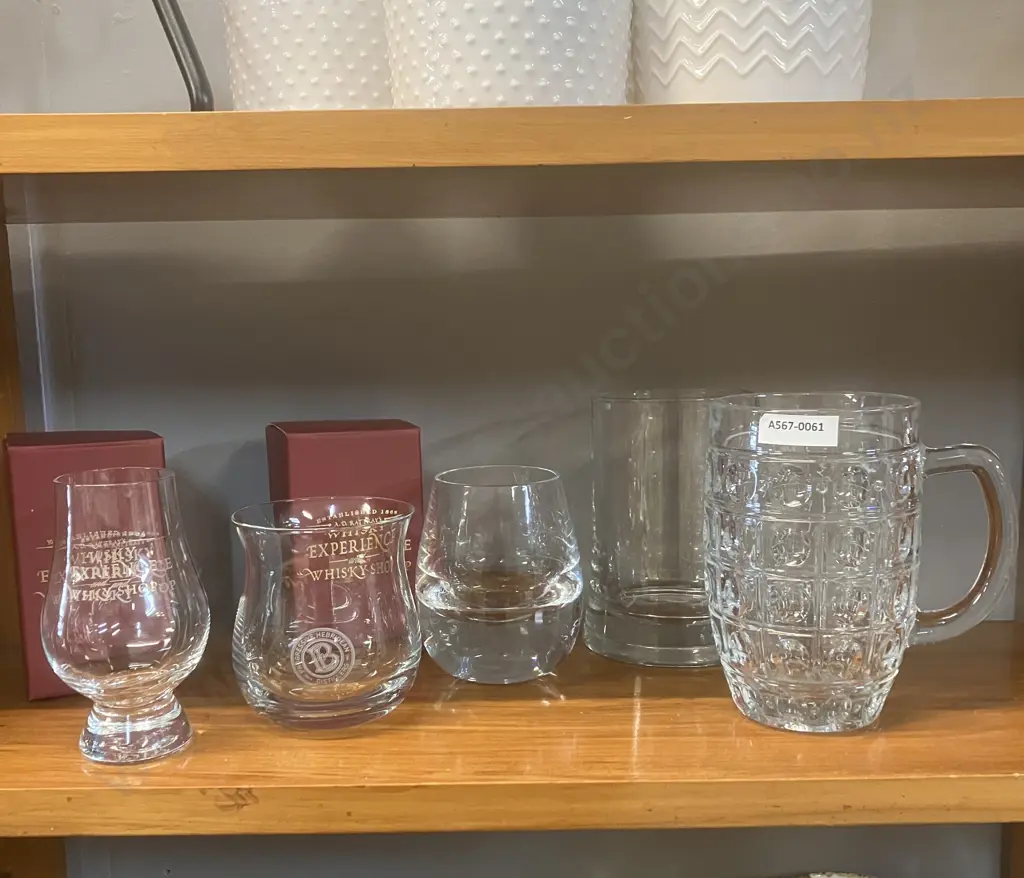 Selection Of Glasses & Beer Steins, Boxed Whiskey Experience Glasses Etc Image 1++