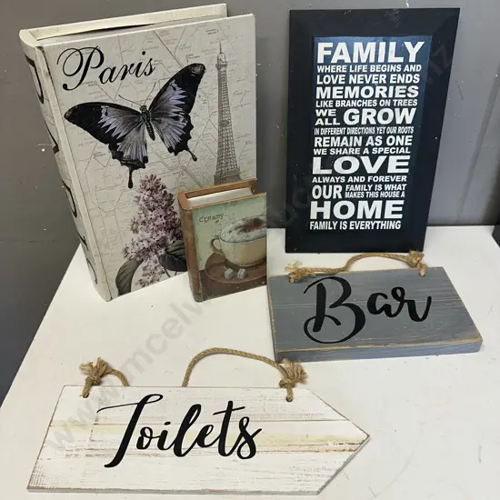 Decorative Storage Boxes, Wall Plaques Wall Art Etc