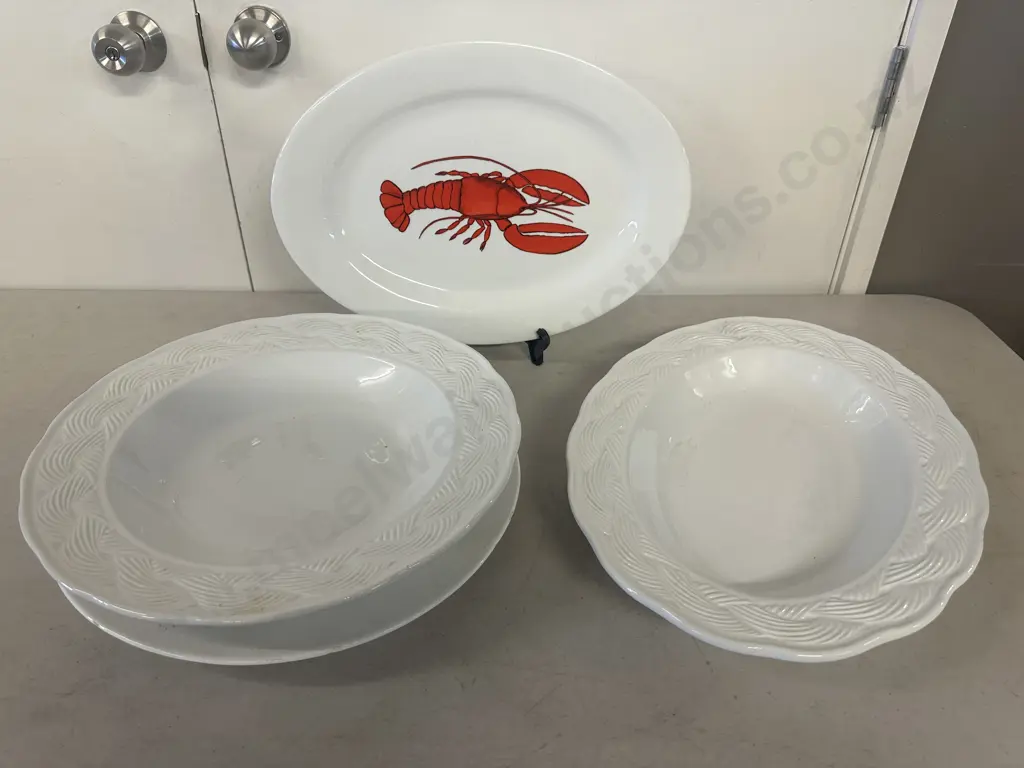 Assorted Platters Including Italian Etc (as found) Image 1++