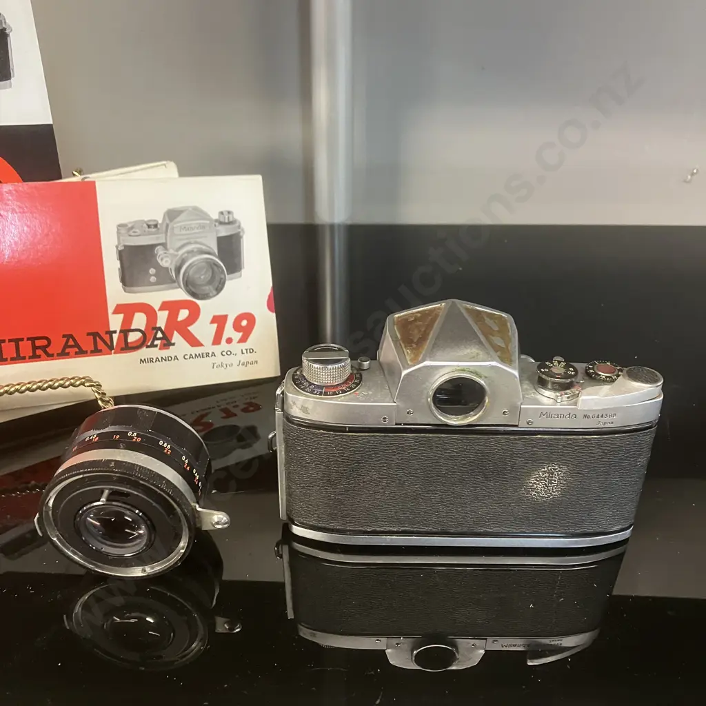 Miranda Model DR1.9 Camera #644368 With SM 50mm 1:1.9 # K482509 & AM 1:1.8 f=50m # 1914452 Lenses, Manuals - 1960 Japan Image 1++