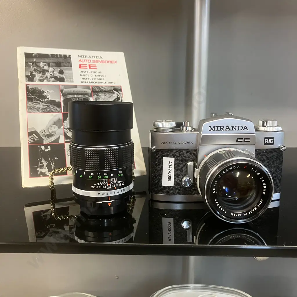 Miranda Auto Sensorex EE #9183184 Auto Miranda E 1:1.4 f=50mm & EC 1:2.8 f=135mm Lenses, Manual - 1971 Japan Image 1++