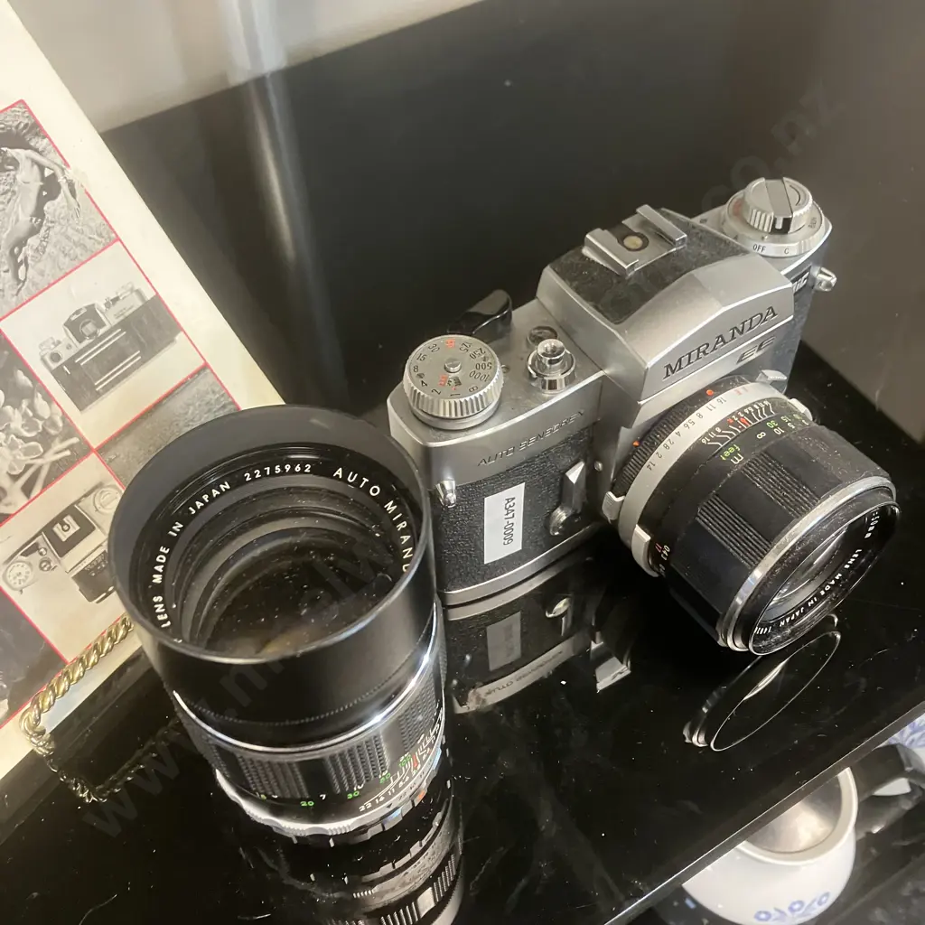 Miranda Auto Sensorex EE #9183184 Auto Miranda E 1:1.4 f=50mm & EC 1:2.8 f=135mm Lenses, Manual - 1971 Japan Image 1++