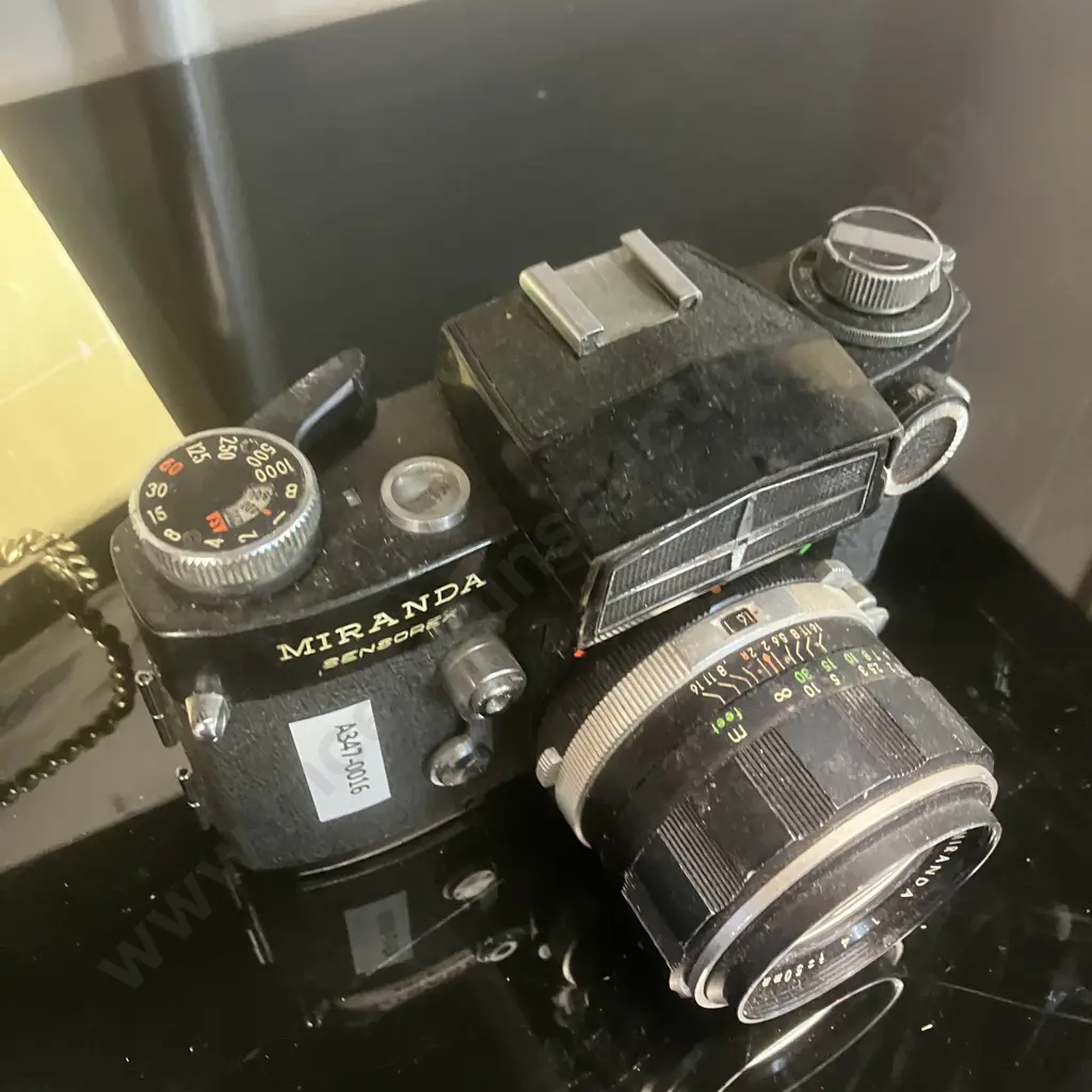 Miranda Sensorex Model C Camera #907558, Black, With Auto Miranda 1:1.4 f=50mm Lens, Manual- 1970 Japan Image 1++