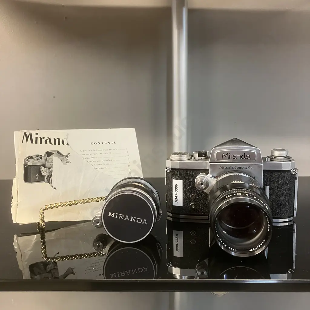 Miranda Model C Camera #602363 With SM 1:3.5 f=13.5 # K8411299 & 1:1.9 f=5cm # K4877078 Lenses & Manual - 1959 Japan Image 1++