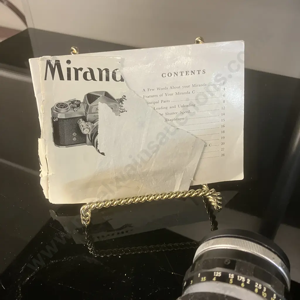 Miranda Model C Camera #602363 With SM 1:3.5 f=13.5 # K8411299 & 1:1.9 f=5cm # K4877078 Lenses & Manual - 1959 Japan Image 1++