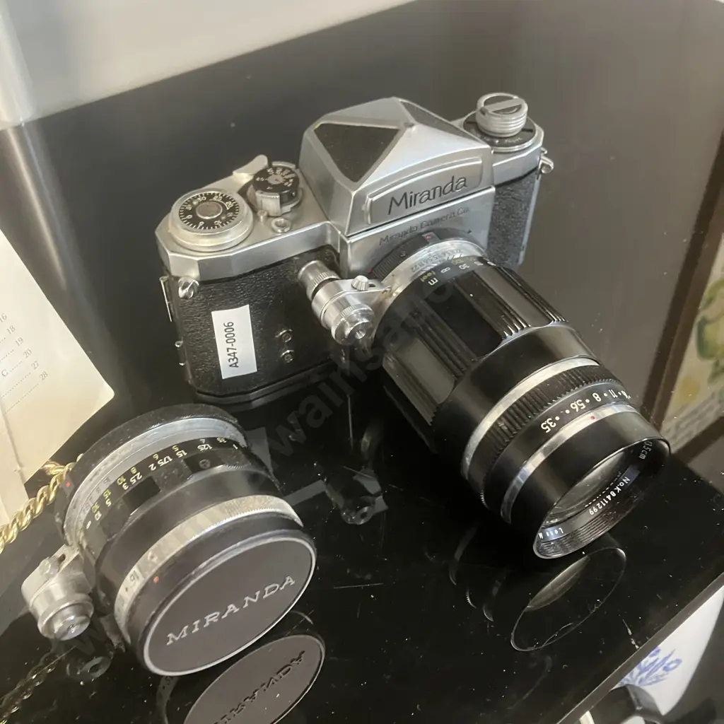 Miranda Model C Camera #602363 With SM 1:3.5 f=13.5 # K8411299 & 1:1.9 f=5cm # K4877078 Lenses & Manual - 1959 Japan Image 1++
