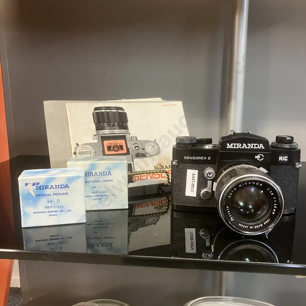 Miranda Sensorex II MC AiC Camera #8367997, Black, Auto Miranda 1:1.4 f=50mm Lens, Manual - Japan 1972 Image 1++