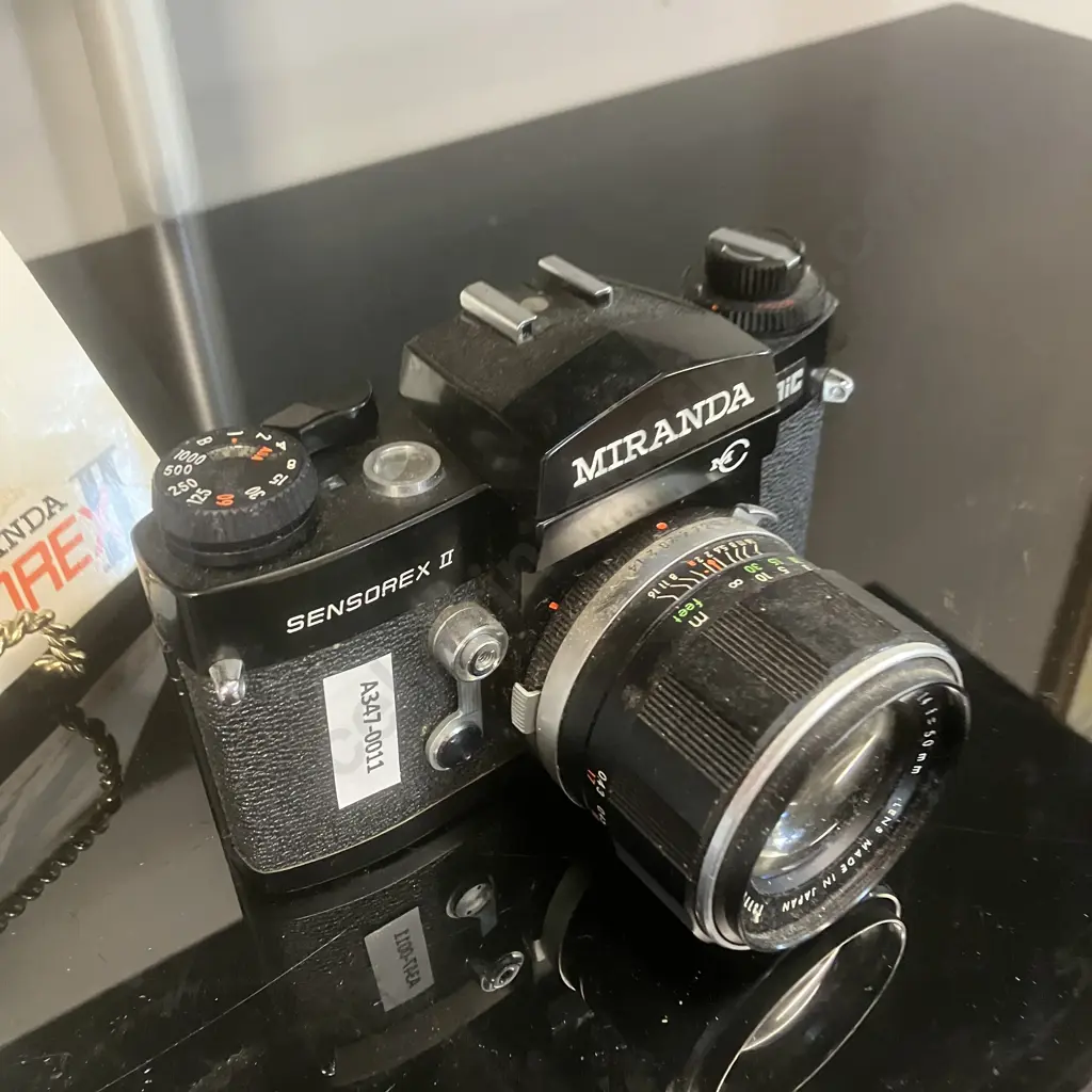Miranda Sensorex II MC AiC Camera #8367997, Black, Auto Miranda 1:1.4 f=50mm Lens, Manual - Japan 1972 Image 1++