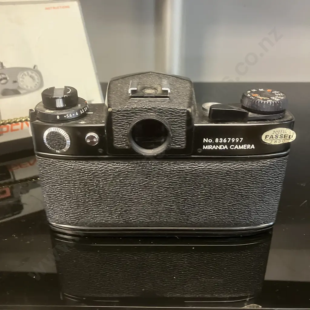Miranda Sensorex II MC AiC Camera #8367997, Black, Auto Miranda 1:1.4 f=50mm Lens, Manual - Japan 1972 Image 1++