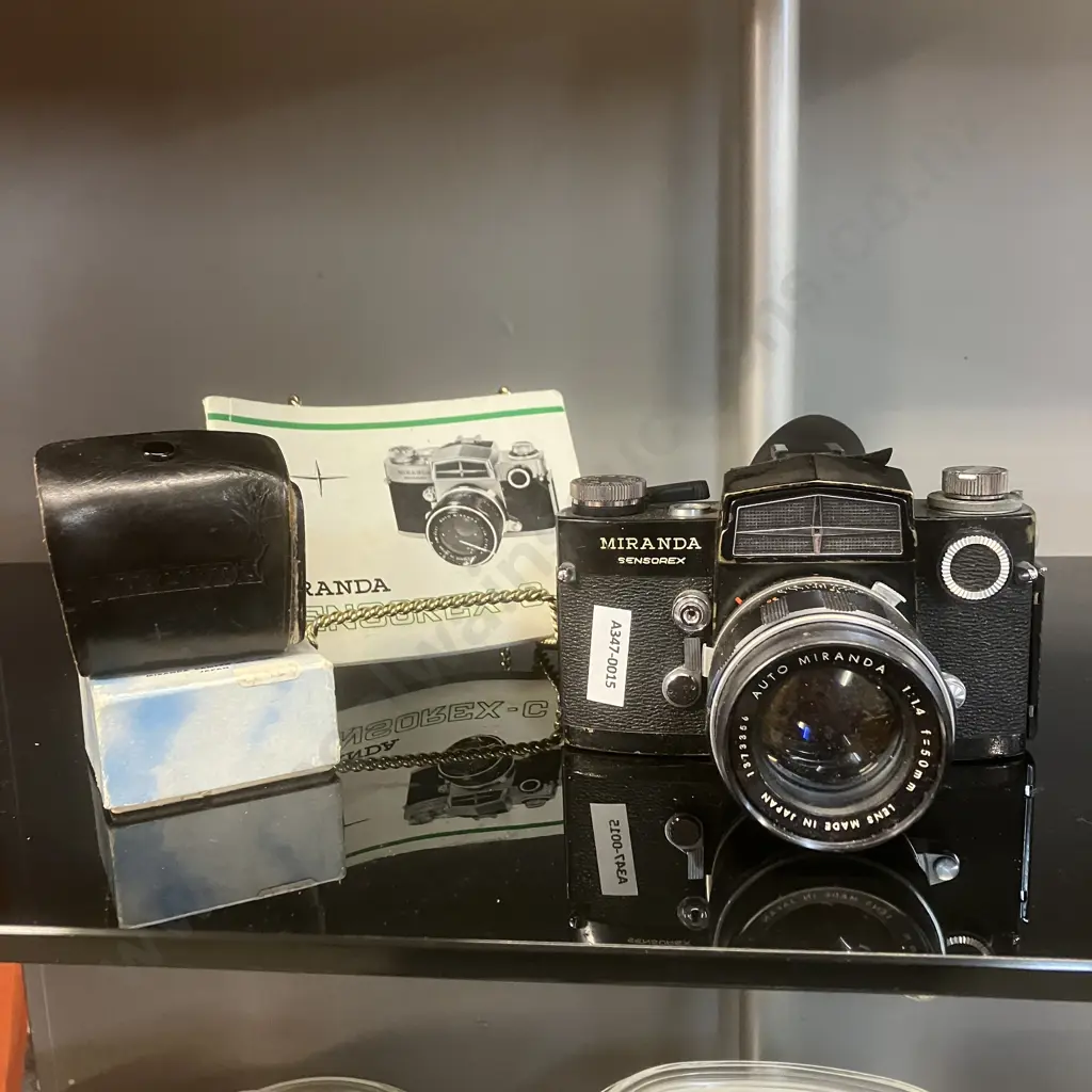 Miranda Sensorex Model C Camera #968258, Black, With Auto Miranda 1:1.4 f=50mm Lens, Manual- 1970 Japan Image 1++