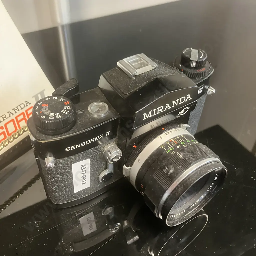 Miranda Sensorex II MC AiC Camera #8368851, Black, Auto Miranda 1:1.8 f=50mm Lens, Manual - Japan 1972 Image 1++