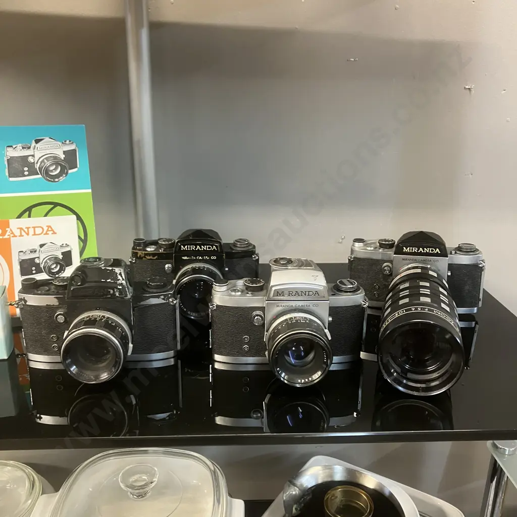 Miranda Model F Cameras & F With T Meter, Lenses, Manual, Flash Gun Bracket, 2 x Coupled Exposure Meters - 1963 Japan Image 1++