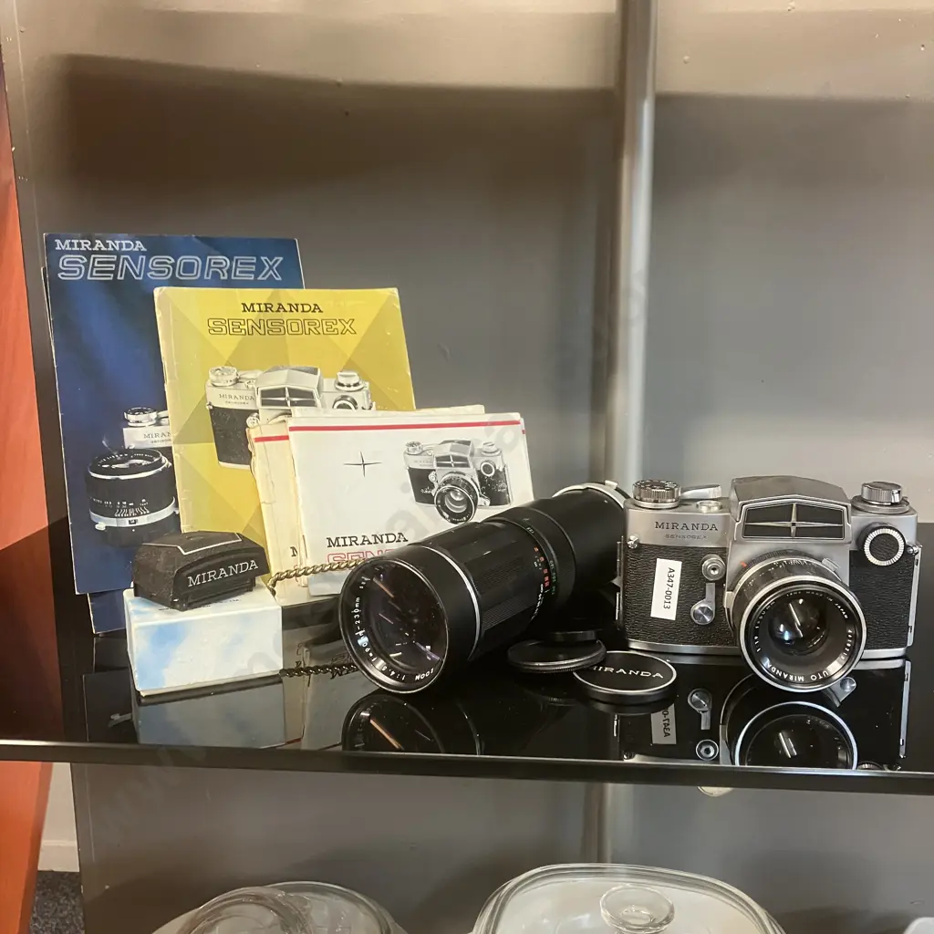 Miranda Sensorex Camera #755313, Auto Miranda 1:1.9 f=50mm & 1:4.5 f=90-230mm Zoom Lens, Manuals - 1967 Japan Image 1++