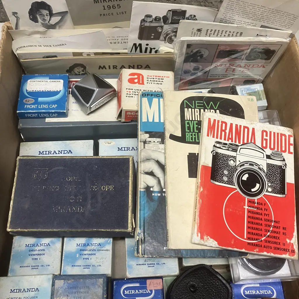 Miranda Camera Boxed Accessories, Manuals Etc Image 1++