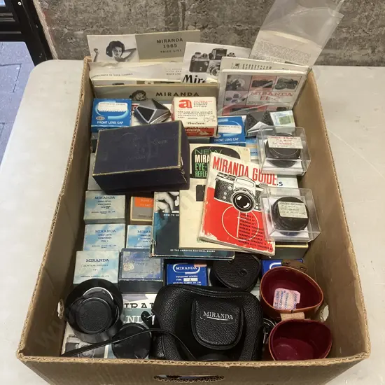 Miranda Camera Boxed Accessories, Manuals Etc