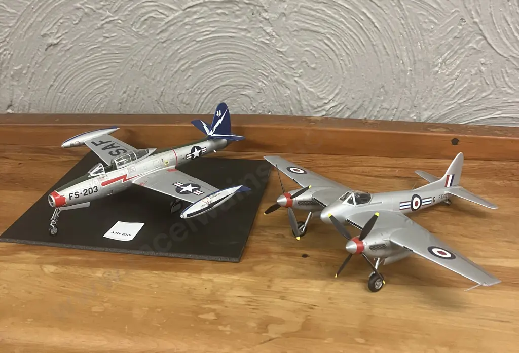 1:48 de Havilland DH.103 Hornet RAF 33 Squadron Butterworth Malaya 1954 & USAF F-84G ThunderJet Image 1++