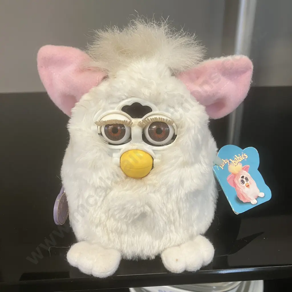 Vintage 1999 Tiger Electronics 70-940 Furby Babies, Pink White With Tags Image 1++