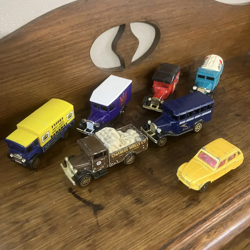Seven Vintage Corgi Toys Includes BOAC Bedford Bus Ltd Edition Promotional Model Image 1++