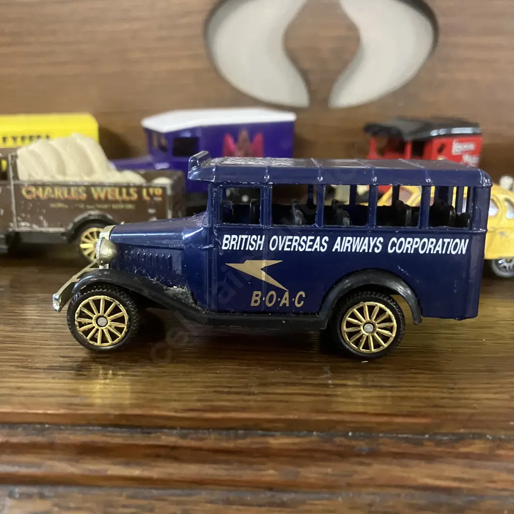 Seven Vintage Corgi Toys Includes BOAC Bedford Bus Ltd Edition Promotional Model Image 1++