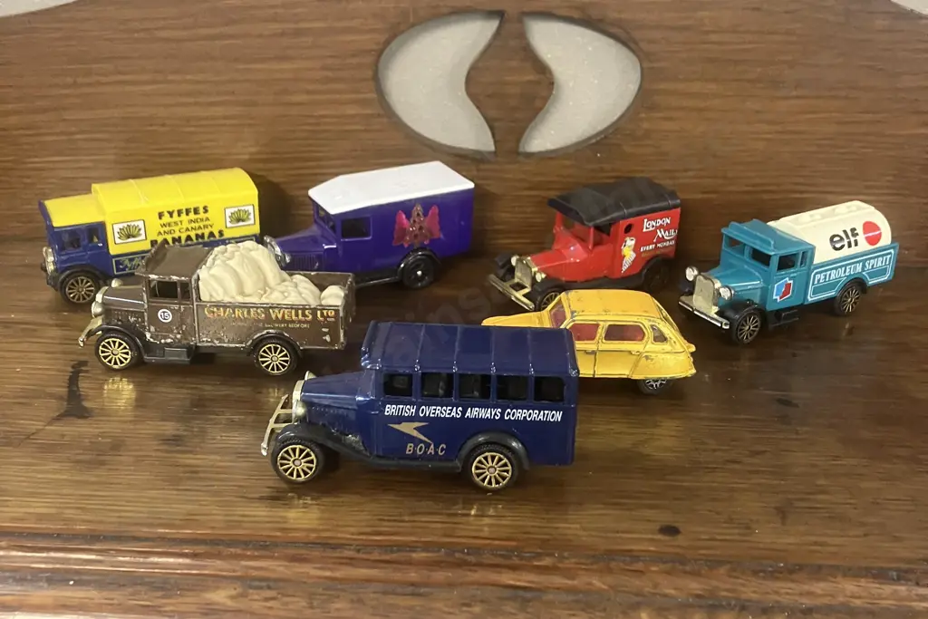 Seven Vintage Corgi Toys Includes BOAC Bedford Bus Ltd Edition Promotional Model Image 1++