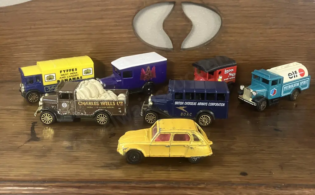 Seven Vintage Corgi Toys Includes BOAC Bedford Bus Ltd Edition Promotional Model Image 1++