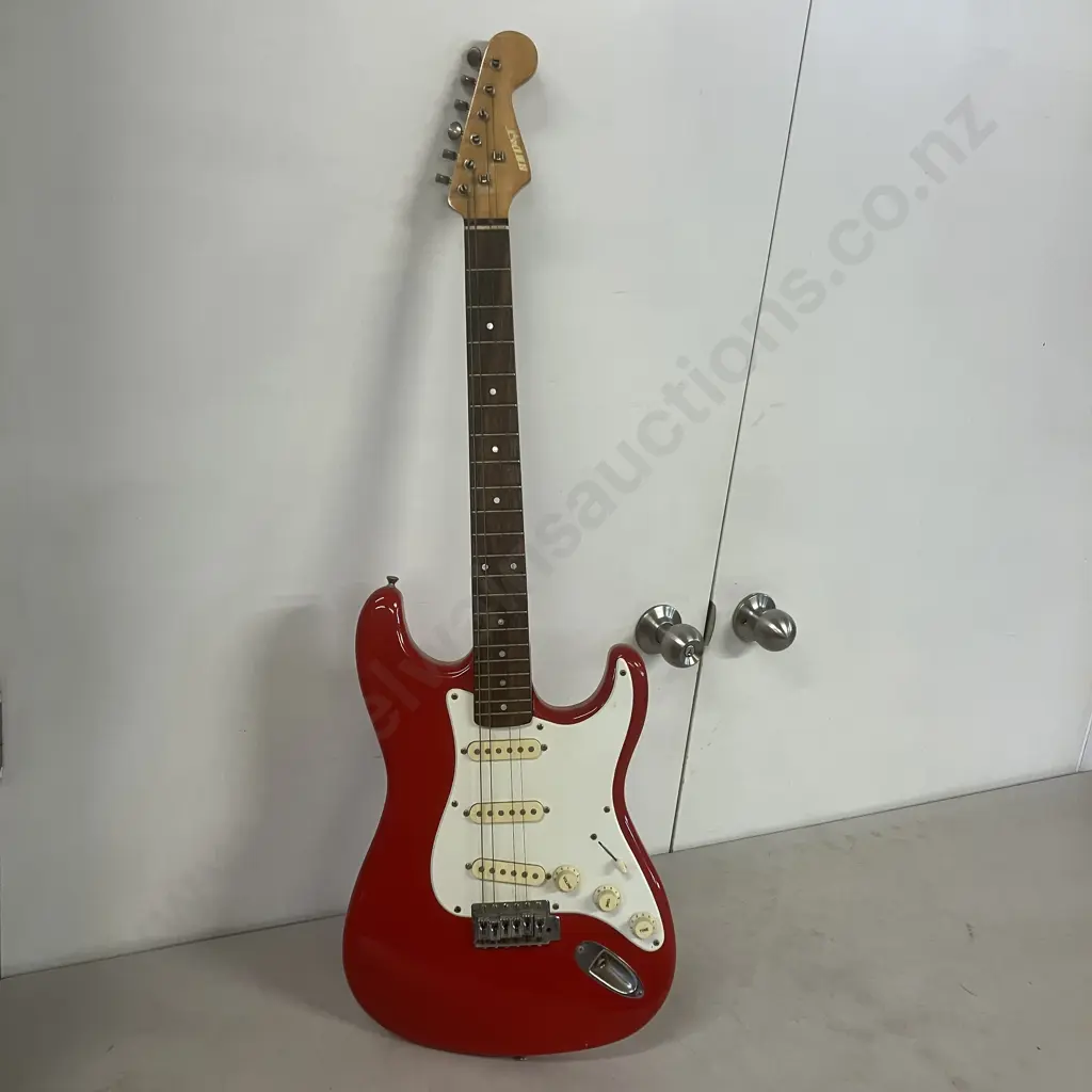 Red & White Electric Guitar Image 1++