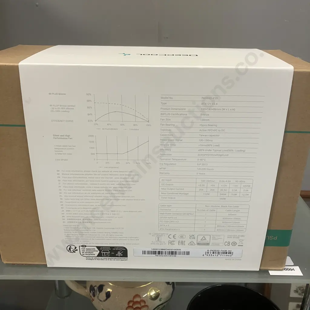 DEEPCOOL PK550D 550W Power Supply, 80 Plus Bronze Image 1++