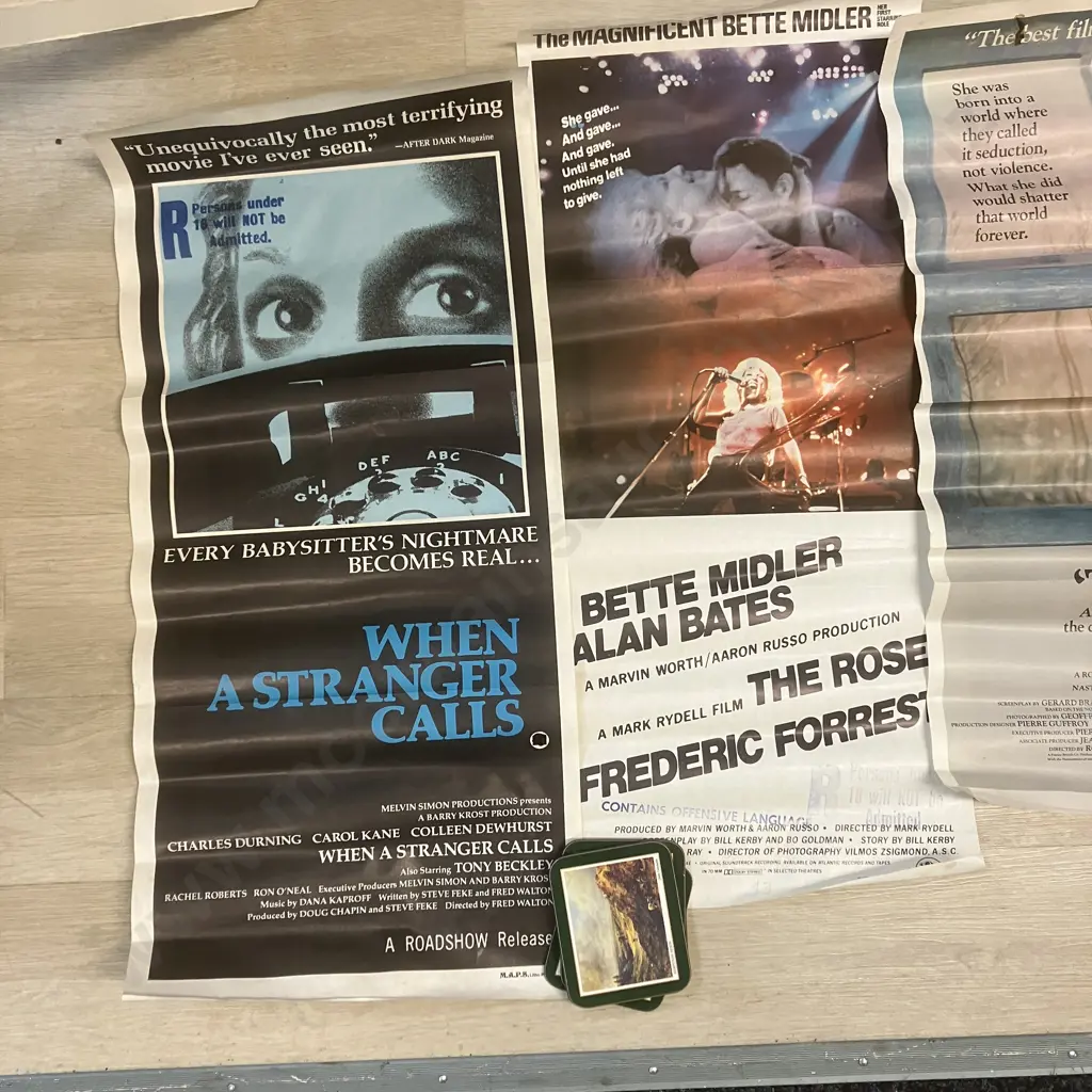 Four Original Insert Movie Posters - Tess, Other Side Of Midnight, The Rose, When A Stranger Calls Image 1++