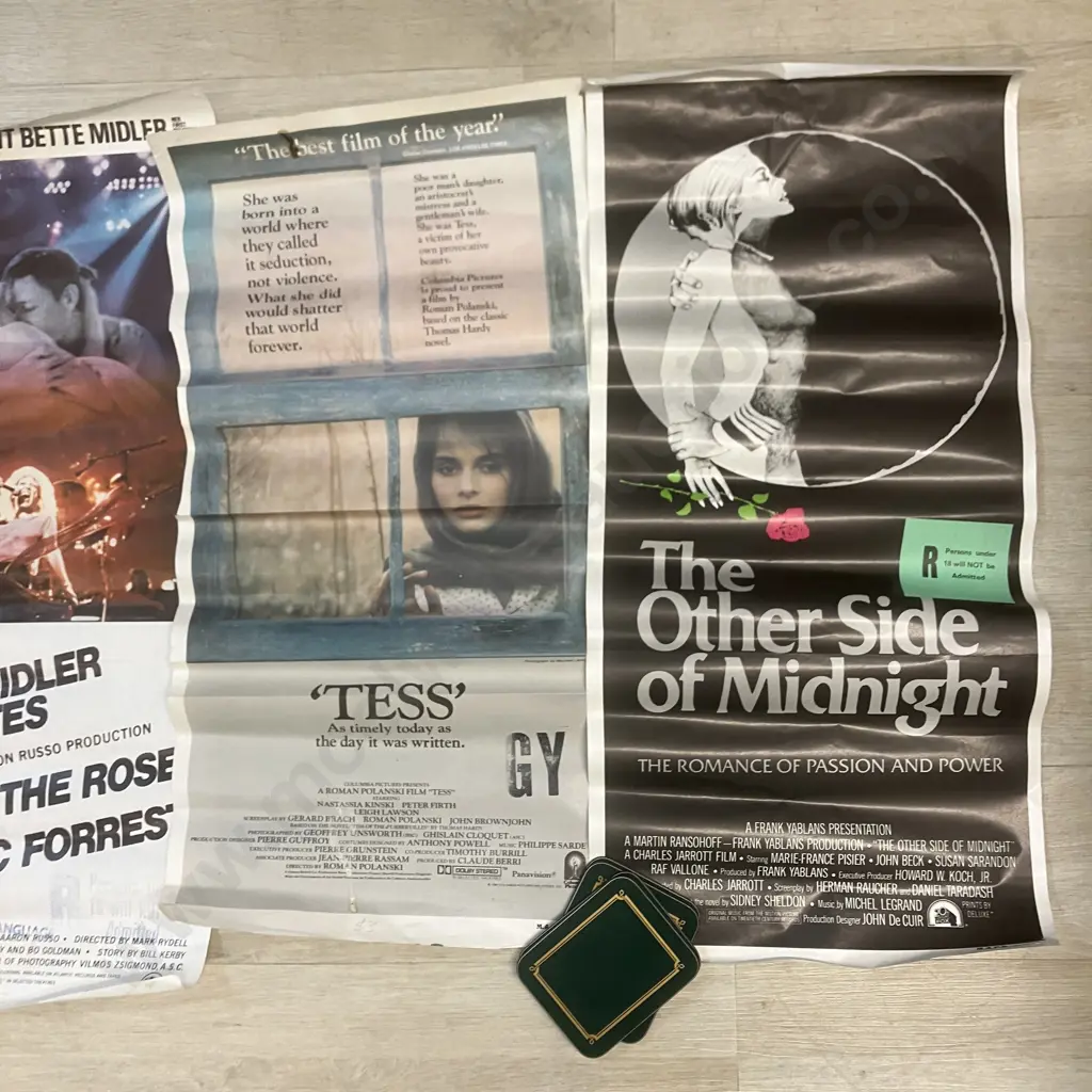 Four Original Insert Movie Posters - Tess, Other Side Of Midnight, The Rose, When A Stranger Calls Image 1++