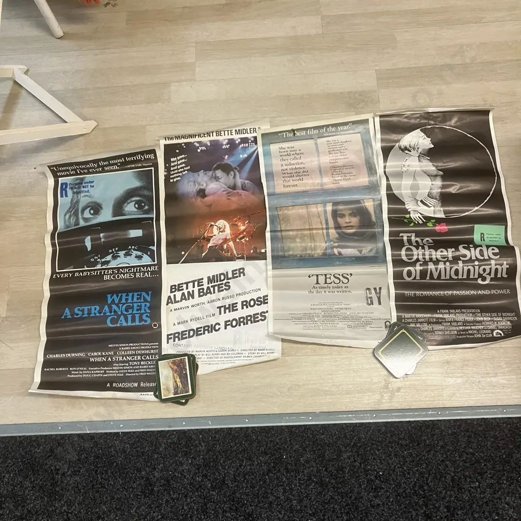 Four Original Insert Movie Posters - Tess, Other Side Of Midnight, The Rose, When A Stranger Calls Image 1++