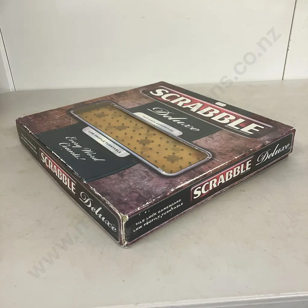 Scrabble Deluxe Tile Lock Gameboard Image 1++