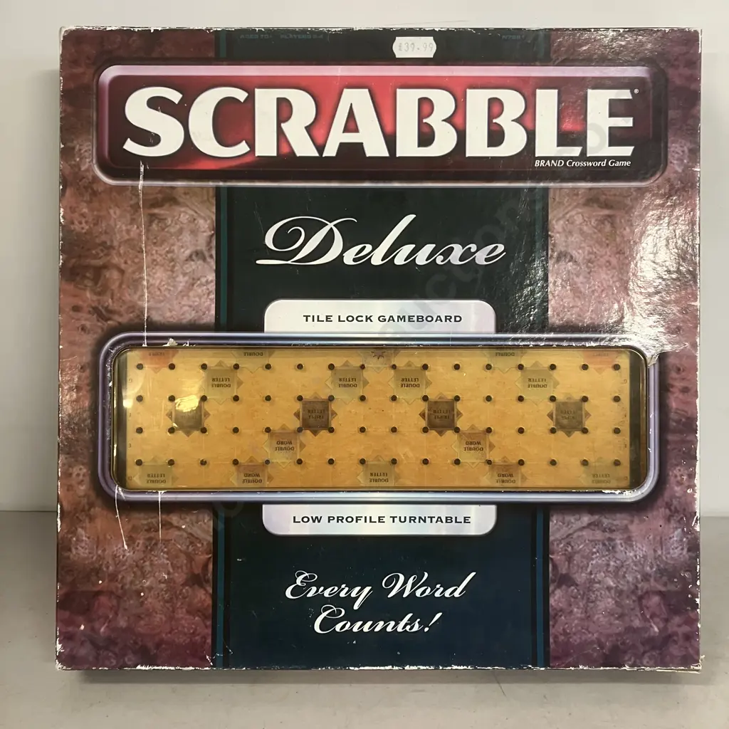 Scrabble Deluxe Tile Lock Gameboard Image 1++