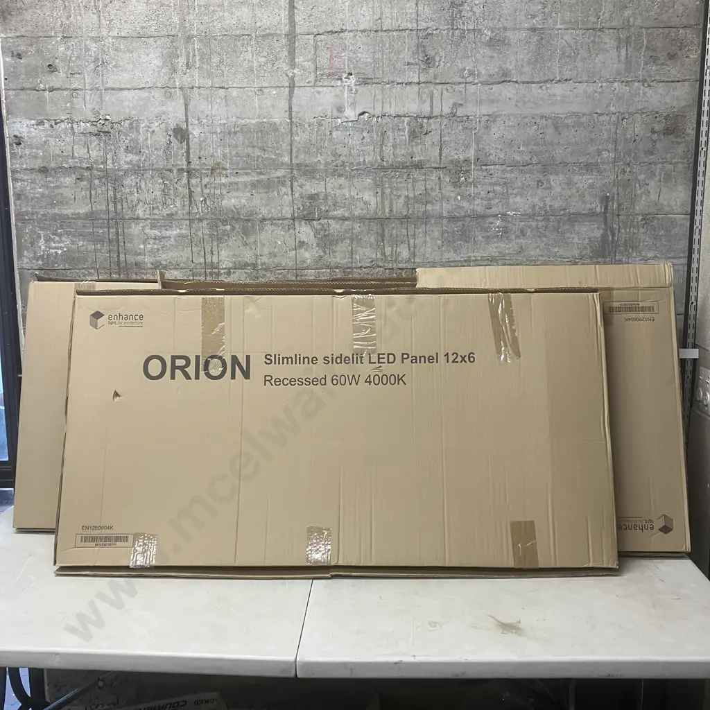 Three x Orion Slimline Sidelit LED Panels 12x6 Recessed 60W 4000K Image 1++