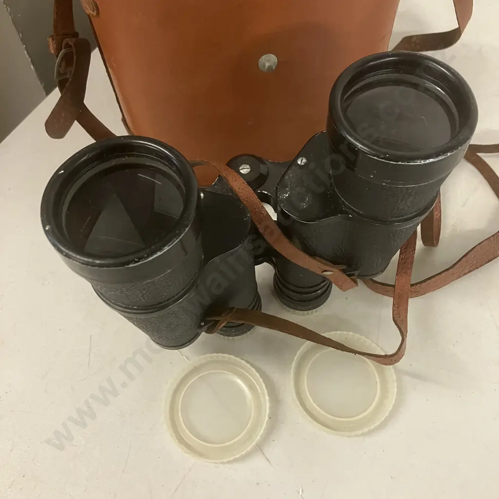 Vintage Zenith 10 x 50 Coated Optics Binoculars, Field 5 #74932 (Carry Case Needs repair) Image 1++