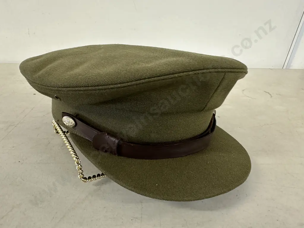 Vintage Green Military Cap Image 1++