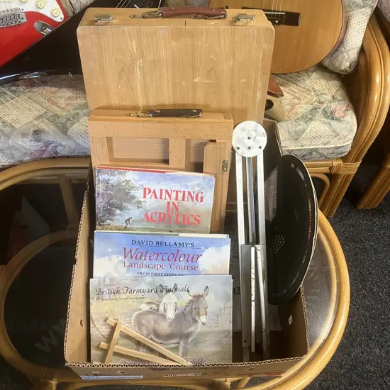 Easel Cases, Painting Books Etc