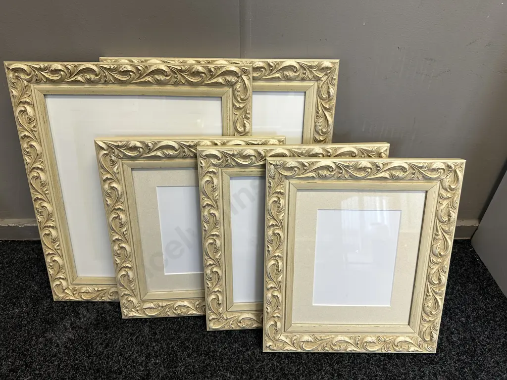 Assorted Vintage French Style Ornate Frames x5 Image 1++