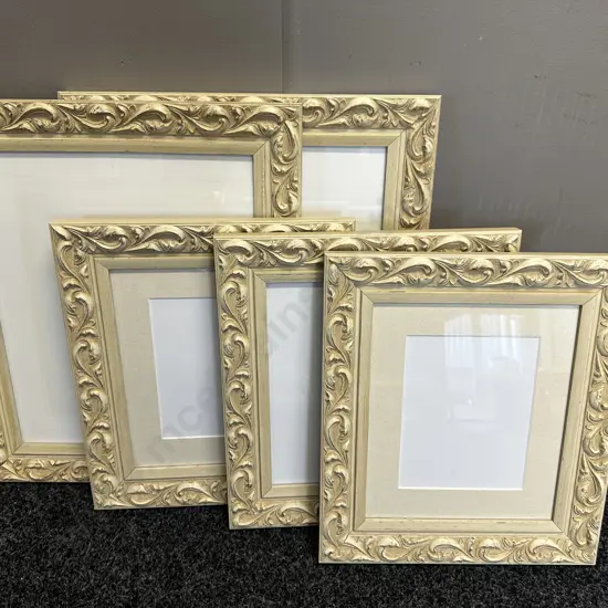 Assorted Vintage French Style Ornate Frames x5