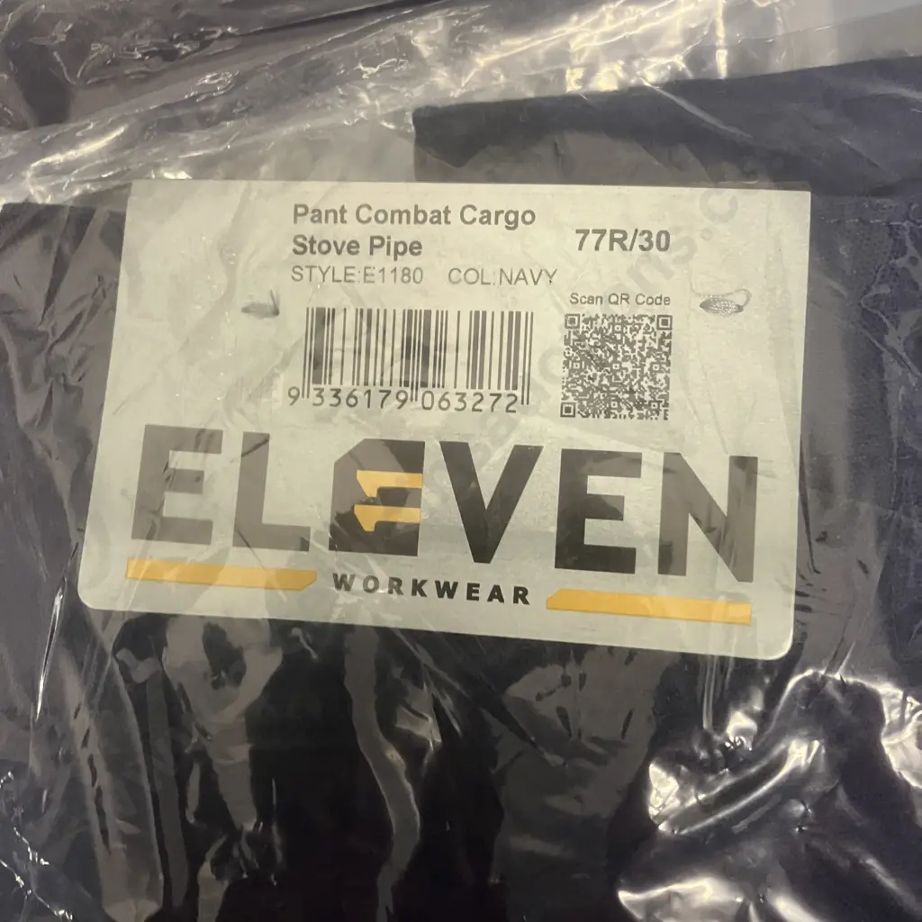 ELEVEN Workwear 2 x Pant Combat Cargo Stove Pipe Size 77R/30 Navy, 1 x Super East Light Weight Size 77R/30 Black Image 1++