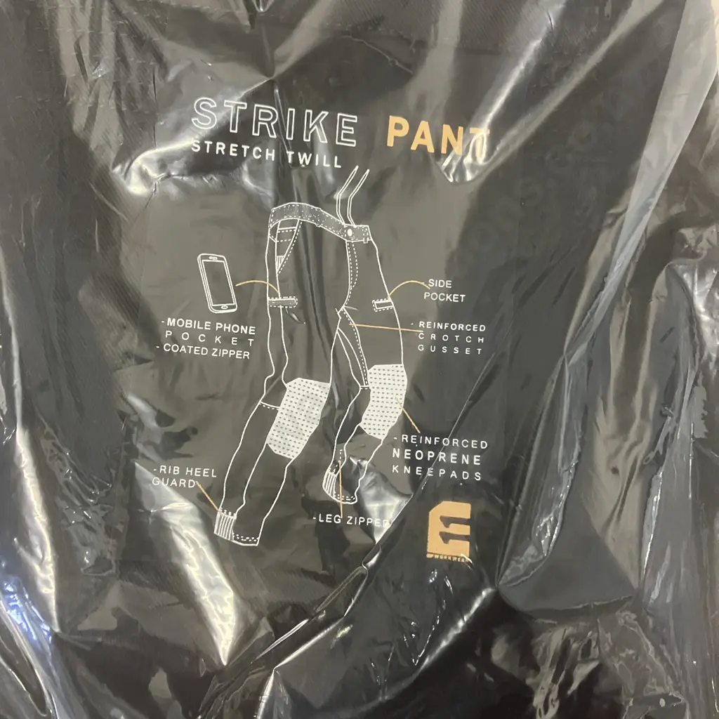 ELEVEN Workwear The Strike Pant Size 77R Black & Stretch Pant w Contrast Pocket Size 77R/30 Khaki Image 1++