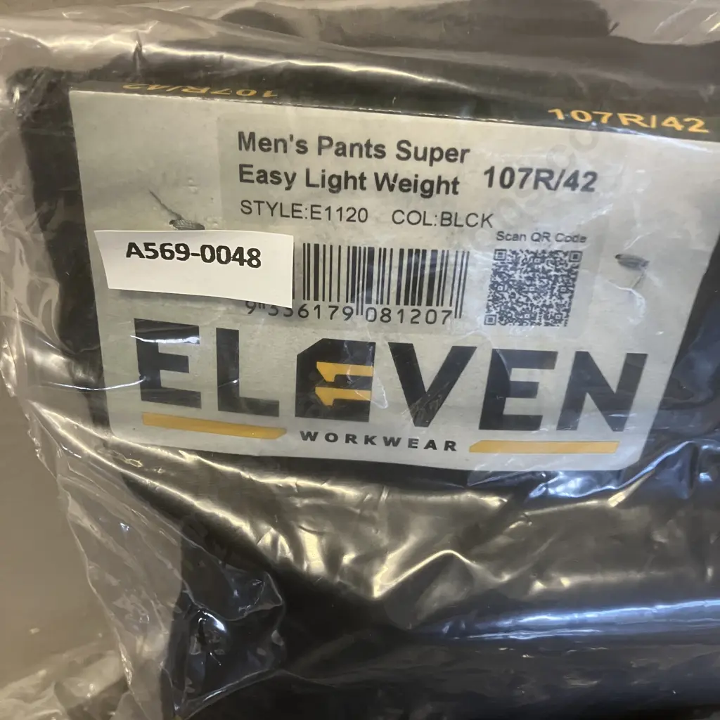 ELEVEN Workwear Maddox Stretch Pant w Contrast 2 x Sz 102R/40 Khaki, 1 x Pants Super Easy Light Weight Sz 107/42 Black Image 1++