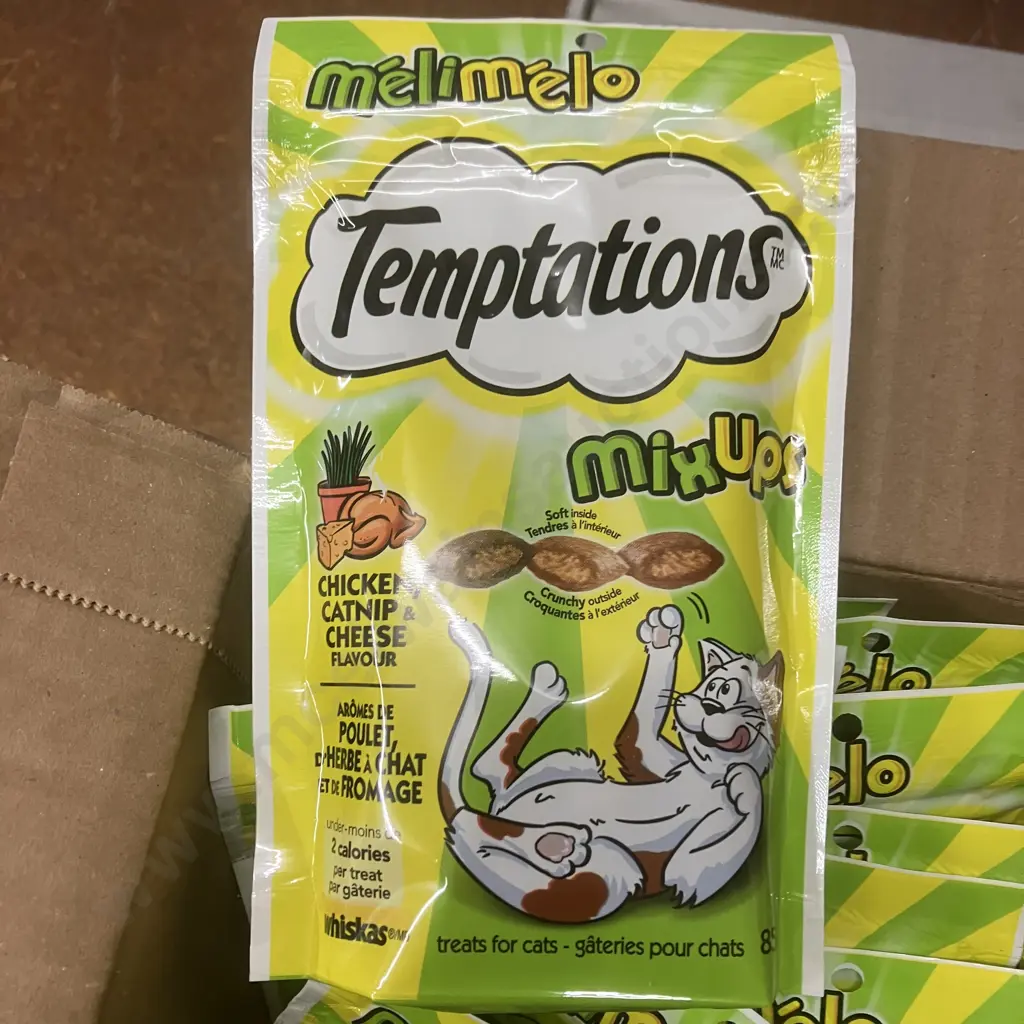 Whiskas Temptations Mixups Chicken, Catnip & Cheddar Flavours - 12 x 85g BB121025 Image 1++