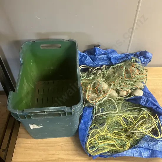 Fishing Net, Tarpaulin, Green Bin