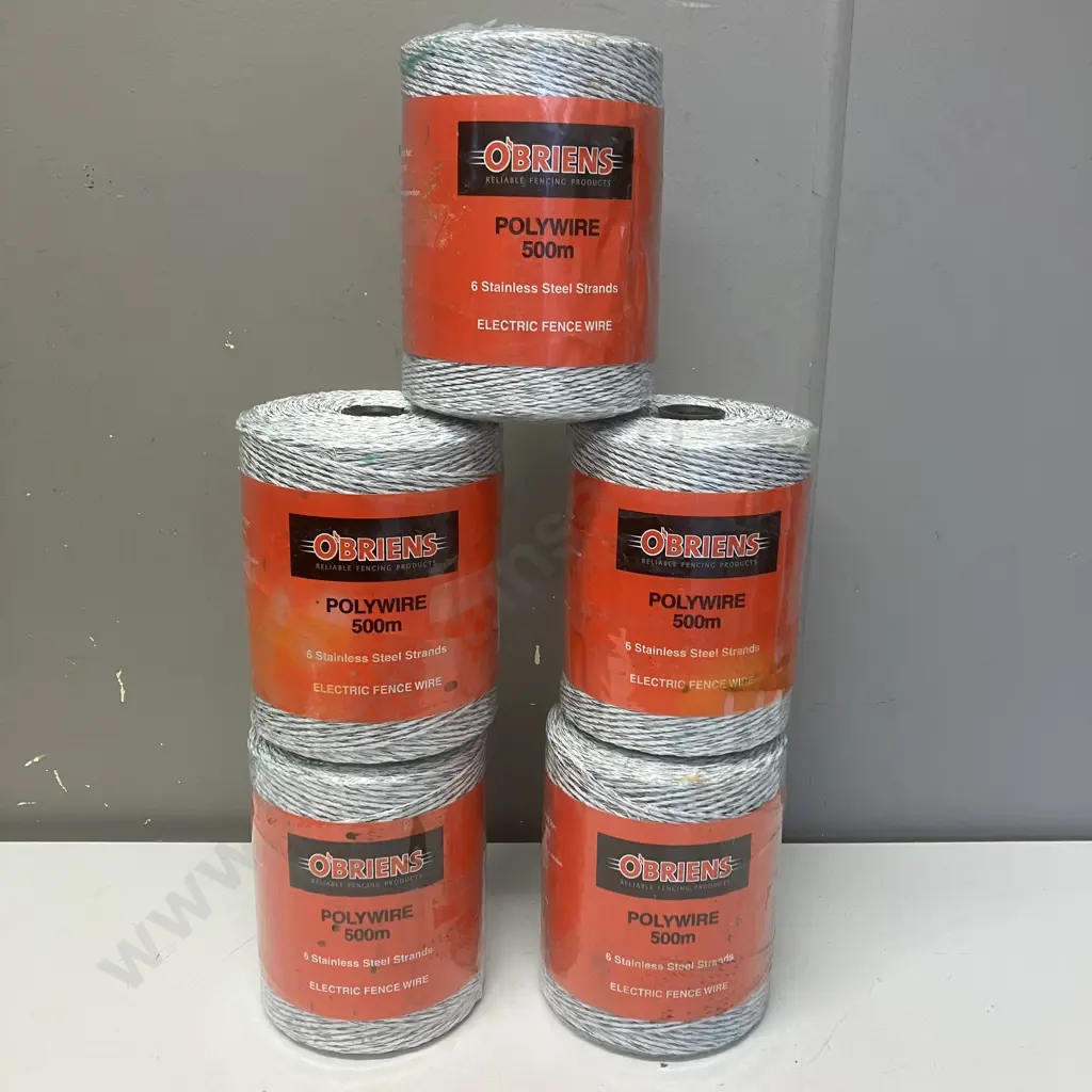 5 x O'Briens Polywire 500M Rolls Image 1++
